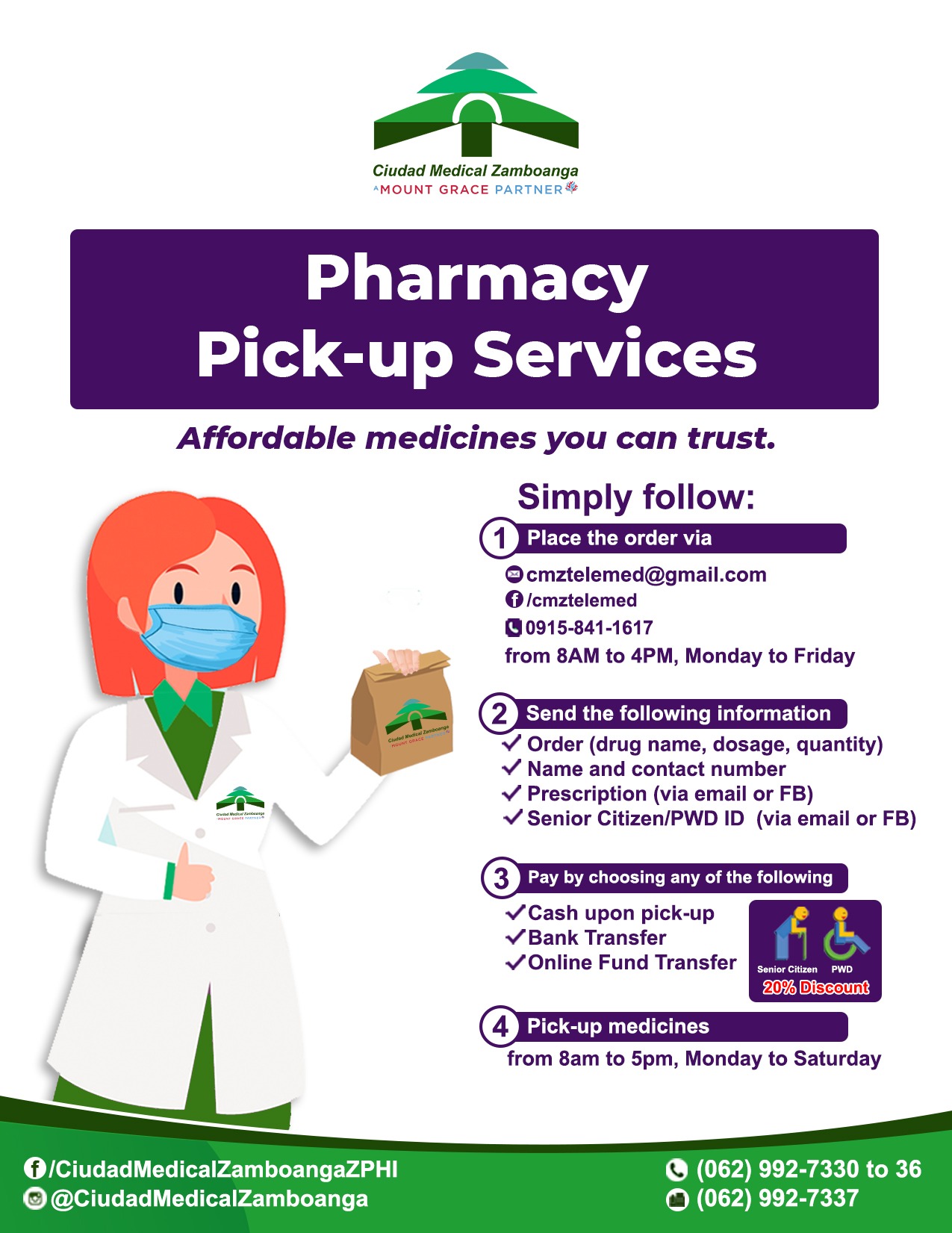 Drive Thru CMZ and Pharmacy Pickup Services Ciudad Medical Zamboanga