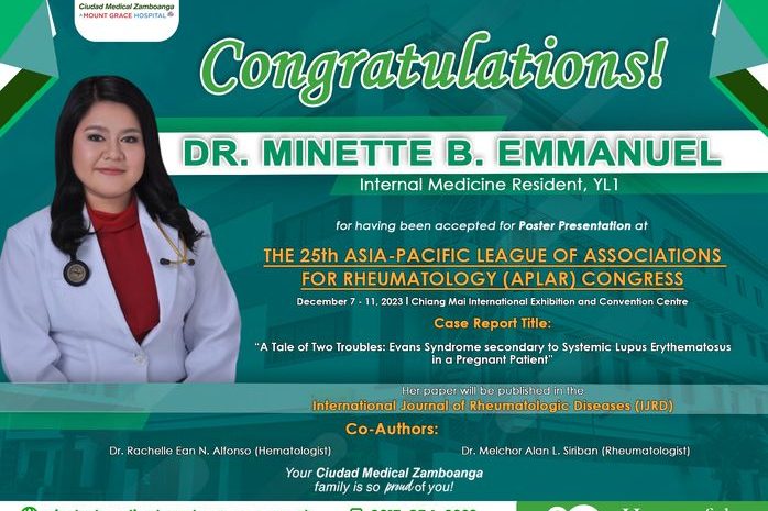  Congratulations! Dr. Minette Emmanuel